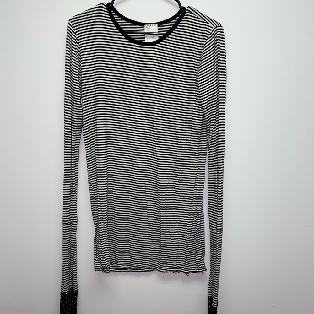 🎱Custom🎱Black and White Stripe shirt